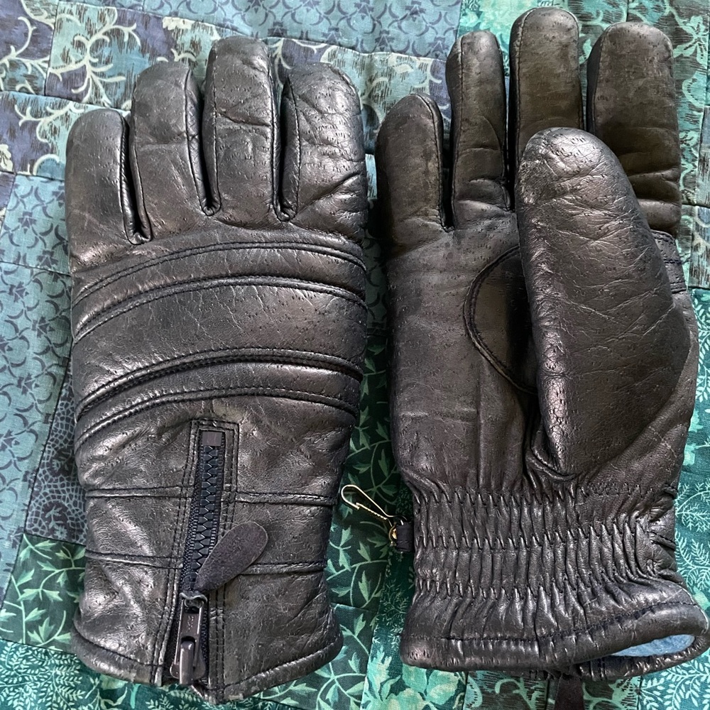 Conroy Vintage Leather Ski Gloves Women's M